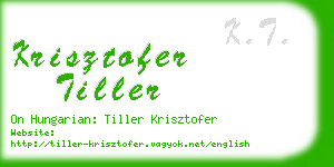 krisztofer tiller business card